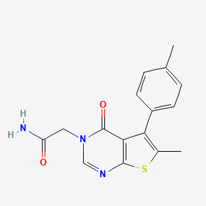 2-[6-Methyl-5-(4-methylphenyl)-4-oxothieno[2,3-d]pyrimidin-3-yl]acetamide