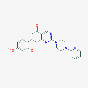 molecular formula C25H27N5O3 B4803874 7-(2,4-DIMETHOXYPHENYL)-2-[4-(PYRIDIN-2-YL)PIPERAZIN-1-YL]-5,6,7,8-TETRAHYDROQUINAZOLIN-5-ONE 