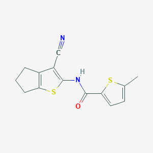 N-{3-CYANO-4H5H6H-CYCLOPENTA[B]THIOPHEN-2-YL}-5-METHYLTHIOPHENE-2-CARBOXAMIDE