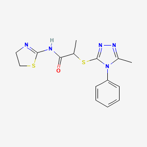 N-(4,5-dihydro-1,3-thiazol-2-yl)-2-[(5-methyl-4-phenyl-4H-1,2,4-triazol-3-yl)sulfanyl]propanamide