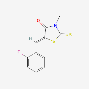 molecular formula C11H8FNOS2 B4803991 5-(2-fluorobenzylidene)-3-methyl-2-thioxo-1,3-thiazolidin-4-one 