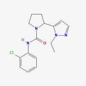 N-(2-chlorophenyl)-2-(1-ethyl-1H-pyrazol-5-yl)-1-pyrrolidinecarboxamide