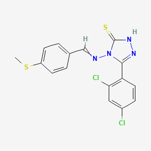 5-(2,4-dichlorophenyl)-4-{[4-(methylthio)benzylidene]amino}-4H-1,2,4-triazole-3-thiol