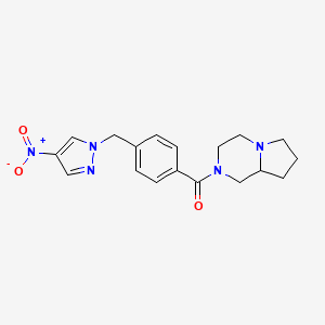 hexahydropyrrolo[1,2-a]pyrazin-2(1H)-yl{4-[(4-nitro-1H-pyrazol-1-yl)methyl]phenyl}methanone