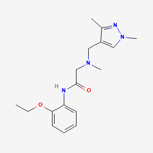 molecular formula C17H24N4O2 B4804026 2-{[(13-DIMETHYL-1H-PYRAZOL-4-YL)METHYL](METHYL)AMINO}-N-(2-ETHOXYPHENYL)ACETAMIDE 