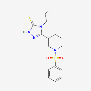 molecular formula C16H22N4O2S2 B4804069 5-[1-(phenylsulfonyl)-3-piperidinyl]-4-propyl-4H-1,2,4-triazole-3-thiol CAS No. 895932-37-3