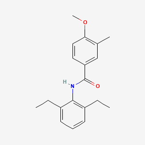 molecular formula C19H23NO2 B4804106 N-(2,6-diethylphenyl)-4-methoxy-3-methylbenzamide 