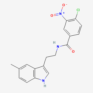 4-chloro-N-[2-(5-methyl-1H-indol-3-yl)ethyl]-3-nitrobenzamide