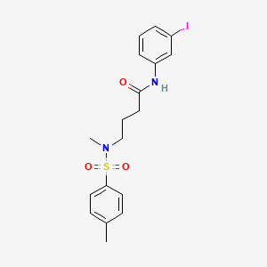 molecular formula C18H21IN2O3S B4804121 N-(3-iodophenyl)-4-{methyl[(4-methylphenyl)sulfonyl]amino}butanamide 