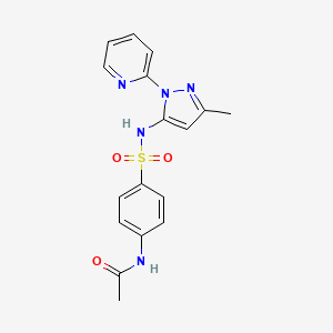 N-[4-({[3-methyl-1-(2-pyridinyl)-1H-pyrazol-5-yl]amino}sulfonyl)phenyl]acetamide