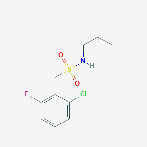 molecular formula C11H15ClFNO2S B4804168 1-(2-chloro-6-fluorophenyl)-N-(2-methylpropyl)methanesulfonamide 