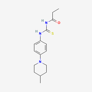 N-{[4-(4-methylpiperidin-1-yl)phenyl]carbamothioyl}propanamide