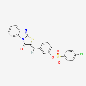 3-{[3-OXO[1,3]THIAZOLO[3,2-A][1,3]BENZIMIDAZOL-2(3H)-YLIDEN]METHYL}PHENYL 4-CHLORO-1-BENZENESULFONATE