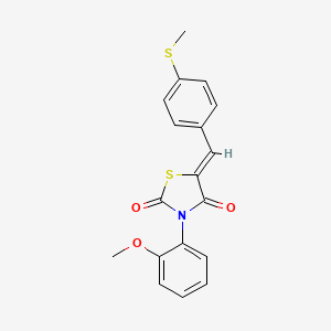 molecular formula C18H15NO3S2 B4804334 3-(2-methoxyphenyl)-5-[4-(methylthio)benzylidene]-1,3-thiazolidine-2,4-dione 