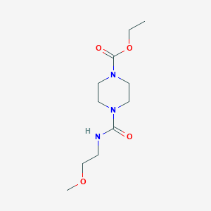 molecular formula C11H21N3O4 B4804340 Ethyl 4-[(2-methoxyethyl)carbamoyl]piperazine-1-carboxylate 