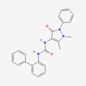 molecular formula C24H22N4O2 B4804355 N-2-biphenylyl-N'-(1,5-dimethyl-3-oxo-2-phenyl-2,3-dihydro-1H-pyrazol-4-yl)urea 