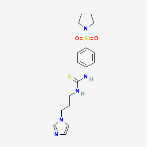 N-[3-(1H-imidazol-1-yl)propyl]-N'-[4-(1-pyrrolidinylsulfonyl)phenyl]thiourea