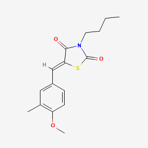 3-butyl-5-(4-methoxy-3-methylbenzylidene)-1,3-thiazolidine-2,4-dione