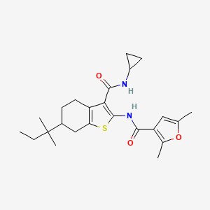 N-[3-(cyclopropylcarbamoyl)-6-(2-methylbutan-2-yl)-4,5,6,7-tetrahydro-1-benzothiophen-2-yl]-2,5-dimethylfuran-3-carboxamide