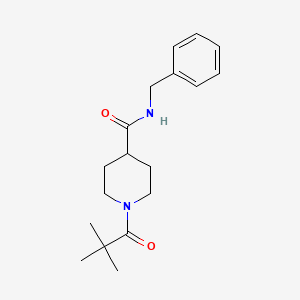 molecular formula C18H26N2O2 B4804414 N-benzyl-1-(2,2-dimethylpropanoyl)piperidine-4-carboxamide 