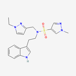 molecular formula C20H24N6O2S B4804423 N-[(1-ethyl-1H-pyrazol-3-yl)methyl]-N-[2-(1H-indol-3-yl)ethyl]-1-methyl-1H-pyrazole-4-sulfonamide 