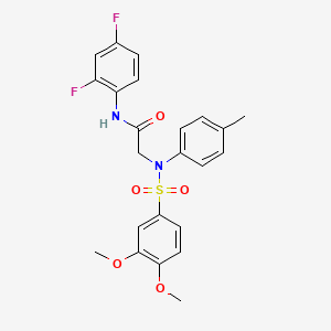 N~1~-(2,4-difluorophenyl)-N~2~-[(3,4-dimethoxyphenyl)sulfonyl]-N~2~-(4-methylphenyl)glycinamide