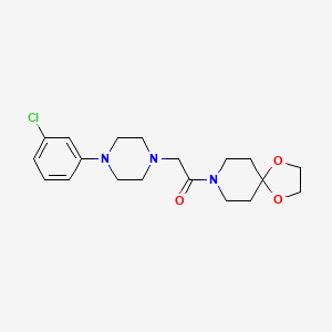 8-{[4-(3-chlorophenyl)-1-piperazinyl]acetyl}-1,4-dioxa-8-azaspiro[4.5]decane