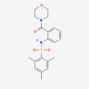 molecular formula C20H24N2O4S B4804443 2,4,6-trimethyl-N-[2-(4-morpholinylcarbonyl)phenyl]benzenesulfonamide 