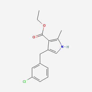 molecular formula C15H16ClNO2 B4804456 ethyl 4-(3-chlorobenzyl)-2-methyl-1H-pyrrole-3-carboxylate 