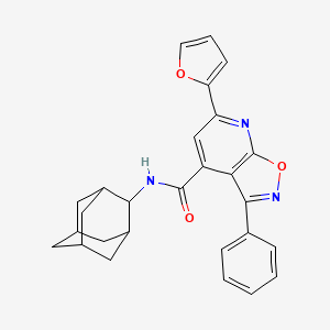 molecular formula C27H25N3O3 B4804489 N-(2-ADAMANTYL)-6-(2-FURYL)-3-PHENYLISOXAZOLO[5,4-B]PYRIDINE-4-CARBOXAMIDE 