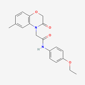 molecular formula C19H20N2O4 B4804492 N-(4-ethoxyphenyl)-2-(6-methyl-3-oxo-2,3-dihydro-4H-1,4-benzoxazin-4-yl)acetamide 