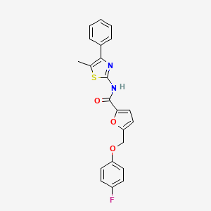 5-[(4-fluorophenoxy)methyl]-N-(5-methyl-4-phenyl-1,3-thiazol-2-yl)furan-2-carboxamide