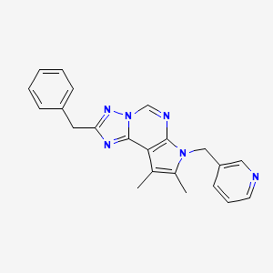 molecular formula C22H20N6 B4804545 2-benzyl-8,9-dimethyl-7-(3-pyridinylmethyl)-7H-pyrrolo[3,2-e][1,2,4]triazolo[1,5-c]pyrimidine 