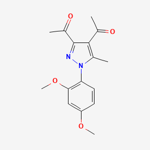 1-[3-acetyl-1-(2,4-dimethoxyphenyl)-5-methyl-1H-pyrazol-4-yl]-1-ethanone