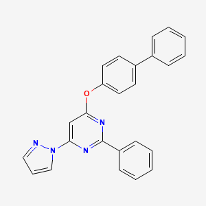 4-(4-biphenylyloxy)-2-phenyl-6-(1H-pyrazol-1-yl)pyrimidine