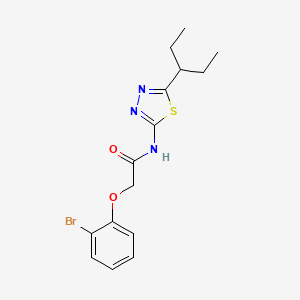 molecular formula C15H18BrN3O2S B4804603 2-(2-bromophenoxy)-N-(5-pentan-3-yl-1,3,4-thiadiazol-2-yl)acetamide 