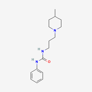 molecular formula C16H25N3O B4804642 N-[3-(4-methyl-1-piperidinyl)propyl]-N'-phenylurea 