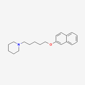 molecular formula C20H27NO B4804667 1-[5-(2-naphthyloxy)pentyl]piperidine 