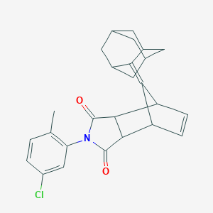 molecular formula C26H26ClNO2 B480467 10-(2-Adamantylidene)-4-(5-chloro-2-methylphenyl)-4-azatricyclo[5.2.1.02,6]dec-8-ene-3,5-dione CAS No. 495384-56-0