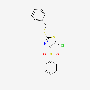 2-(benzylthio)-5-chloro-4-[(4-methylphenyl)sulfonyl]-1,3-thiazole