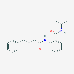 molecular formula C20H24N2O2 B4804680 2-[(4-phenylbutanoyl)amino]-N-(propan-2-yl)benzamide 