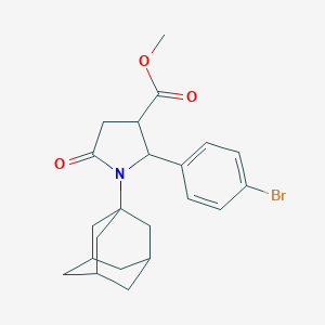 molecular formula C22H26BrNO3 B480470 Methyl 1-(1-adamantyl)-2-(4-bromophenyl)-5-oxo-3-pyrrolidinecarboxylate CAS No. 462082-51-5