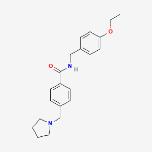 molecular formula C21H26N2O2 B4804708 N-(4-ethoxybenzyl)-4-(pyrrolidin-1-ylmethyl)benzamide 