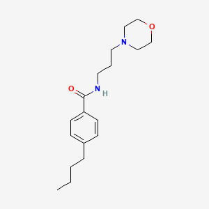 4-butyl-N-[3-(morpholin-4-yl)propyl]benzamide