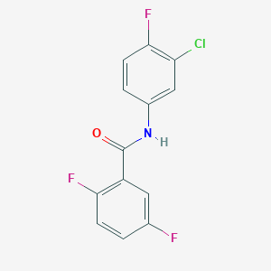 molecular formula C13H7ClF3NO B4804735 N-(3-chloro-4-fluorophenyl)-2,5-difluorobenzamide 