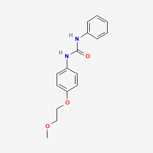 molecular formula C16H18N2O3 B4804746 N-[4-(2-methoxyethoxy)phenyl]-N'-phenylurea 