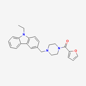 {4-[(9-ETHYL-9H-CARBAZOL-3-YL)METHYL]PIPERAZINO}(2-FURYL)METHANONE