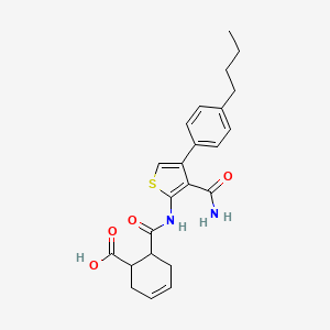 6-({[3-(aminocarbonyl)-4-(4-butylphenyl)-2-thienyl]amino}carbonyl)-3-cyclohexene-1-carboxylic acid