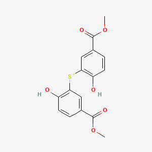 molecular formula C16H14O6S B4804837 dimethyl 3,3'-thiobis(4-hydroxybenzoate) 