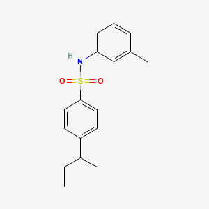 molecular formula C17H21NO2S B4804871 4-(butan-2-yl)-N-(3-methylphenyl)benzenesulfonamide 